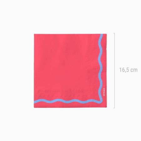 20 serviettes colorées "Dolce vita" - 16,5 cm