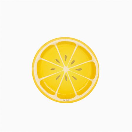 8 assiettes "citrus" - 18 cm