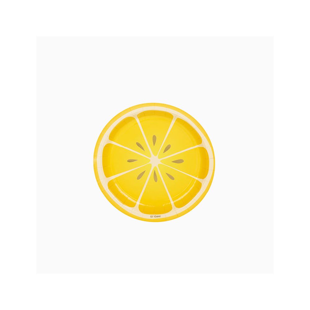 8 assiettes "citrus" - 18 cm