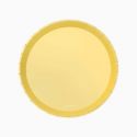8 assiettes jaune"liseret doré" - 20,5 cm