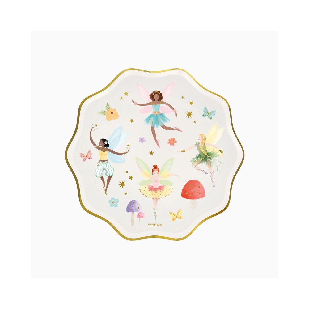 6 assiettes "fairy" - 23 cm