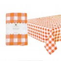 Nappe en coton à carreaux "orange" - 180 cm