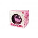 Boule à facettes rose - 10 cm
