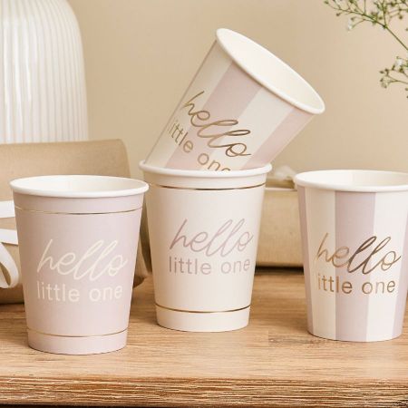 8 gobelets "Baby shower nuage"