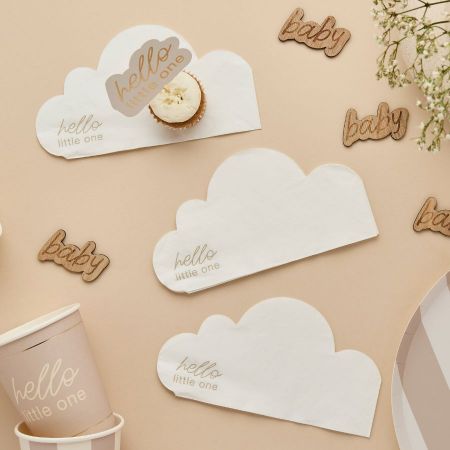 16 serviettes "Baby shower nuage"