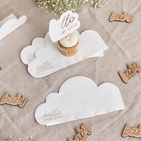 16 serviettes "Baby shower nuage"