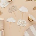 12 pics à gâteaux "Baby shower nuage"