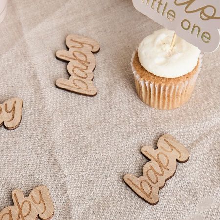 Confettis en bois "Baby shower nuage" - 14g