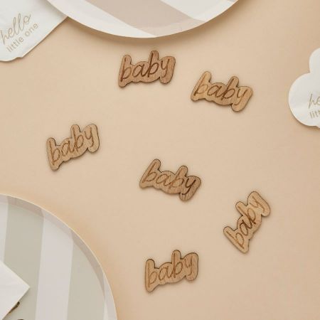 Confettis en bois "Baby shower nuage" - 14g
