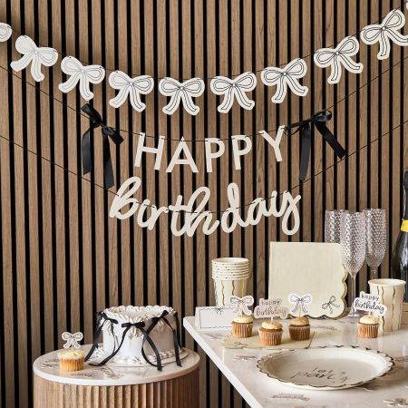 Guirlande de noeud noirs "HB petit noeud" - 2m
