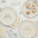 8 assiettes Let's Party "HB petit noeud"