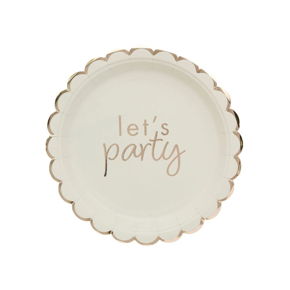 8 assiettes Let's Party "HB petit noeud"
