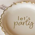 8 assiettes Let's Party "HB petit noeud"