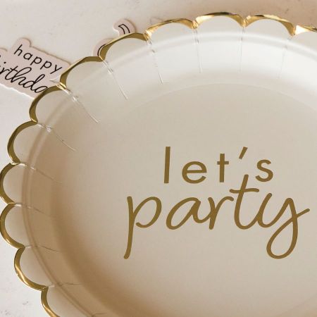 8 assiettes Let's Party "HB petit noeud"