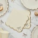 16 serviettes "HB petit noeud"