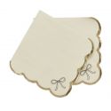 16 serviettes "HB petit noeud"