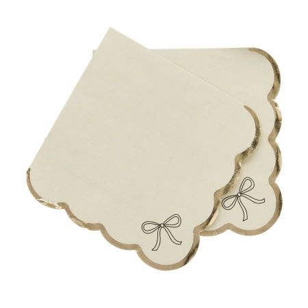 16 serviettes "HB petit noeud"