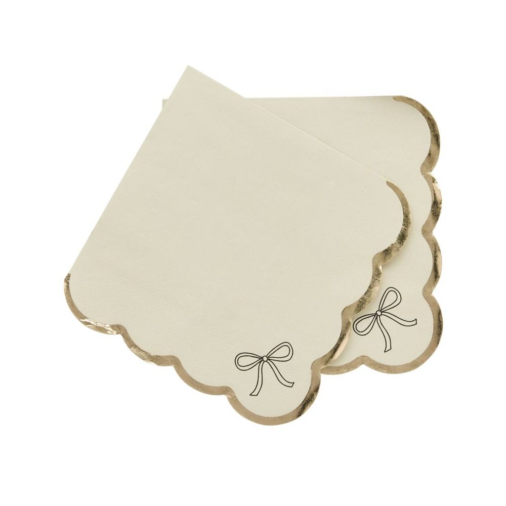 16 serviettes "HB petit noeud"