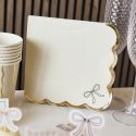 16 serviettes "HB petit noeud"