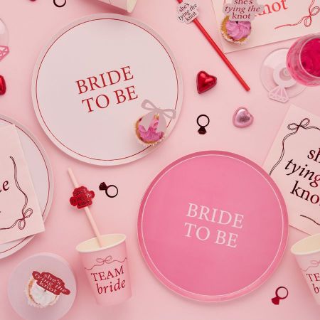8 assiettes "Team Bride only"