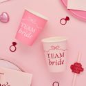 8 gobelets "Team Bride"
