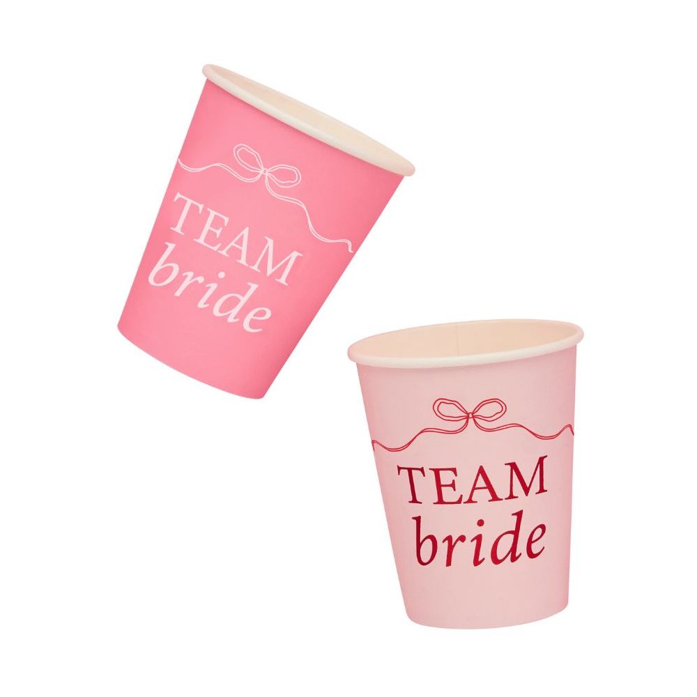8 gobelets "Team Bride"