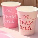 8 gobelets "Team Bride"