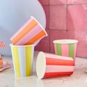 8 gobelets "couleurs acidulées"