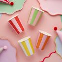 8 gobelets "couleurs acidulées"