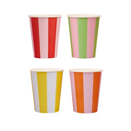 8 gobelets "couleurs acidulées"