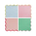16 serviettes "couleurs acidulées"