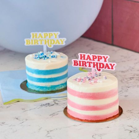 12 pics à gateaux Happy birthday "couleurs acidulées"