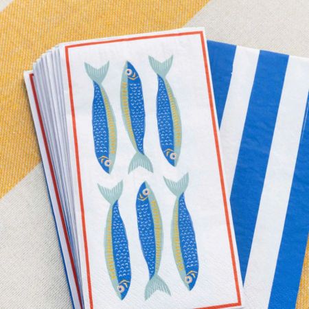 16 serviettes "Fish Dolce Vita" - 20 cm