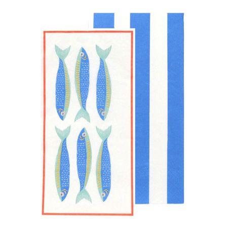 16 serviettes "Fish Dolce Vita" - 20 cm