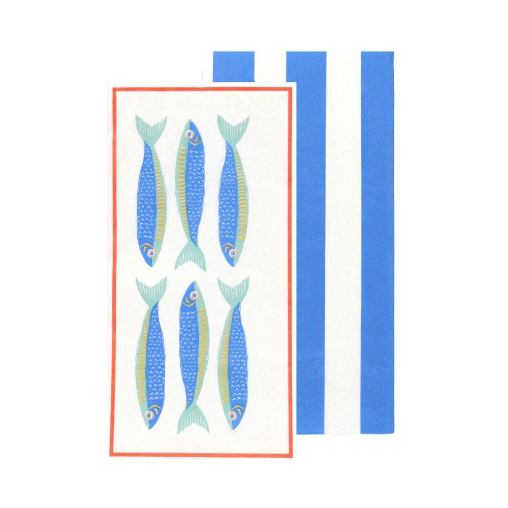 16 serviettes "Fish Dolce Vita" - 20 cm