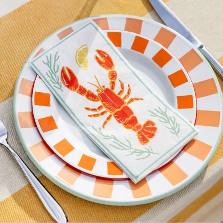 16 serviettes "Lobster Dolce Vita" - 20 cm