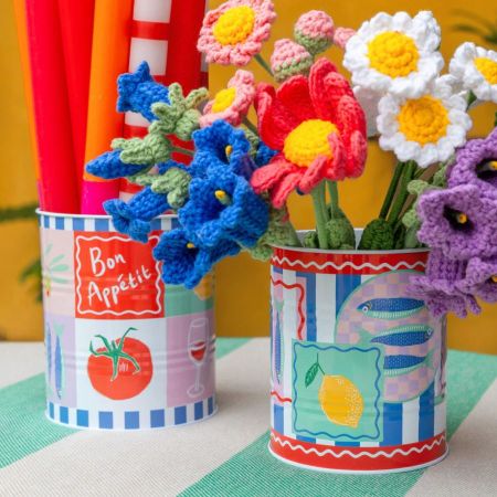 Lot de 2 boîtes déco "conserve Bon Appétit" - Taille moyenne