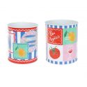 Lot de 2 boîtes déco "conserve Bon Appétit" - Taille moyenne