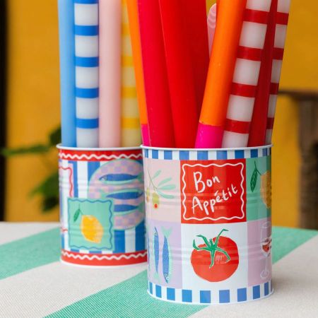 Lot de 2 boîtes déco "conserve Bon Appétit" - Taille moyenne