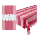 Nappe en coton à rayures XL "pink" - 250 cm