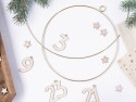 Lot de 2 cercles  en métal doré - 20 et 28 cm