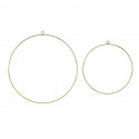 Lot de 2 cercles  en métal doré - 20 et 28 cm