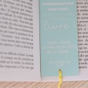 Marque page remerciements personnalisable menthe "summer vibes"