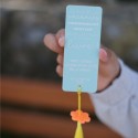 Marque page remerciements personnalisable menthe "summer vibes"