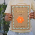 Carnet kraft remerciement personnalisable fleur "Summer vibes"