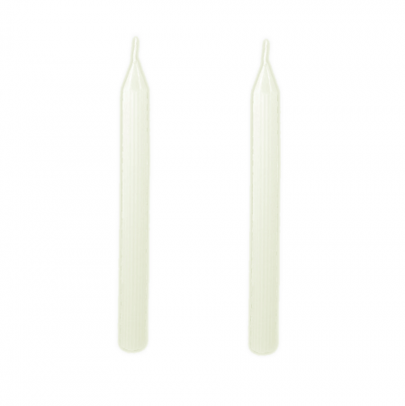 2 bougies cierges cannelées...