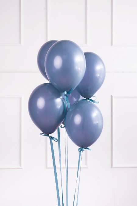 10 ballons bleu pétrole -...