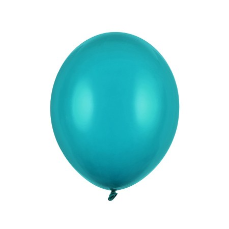 10 ballons bleu lagon - 27 cm