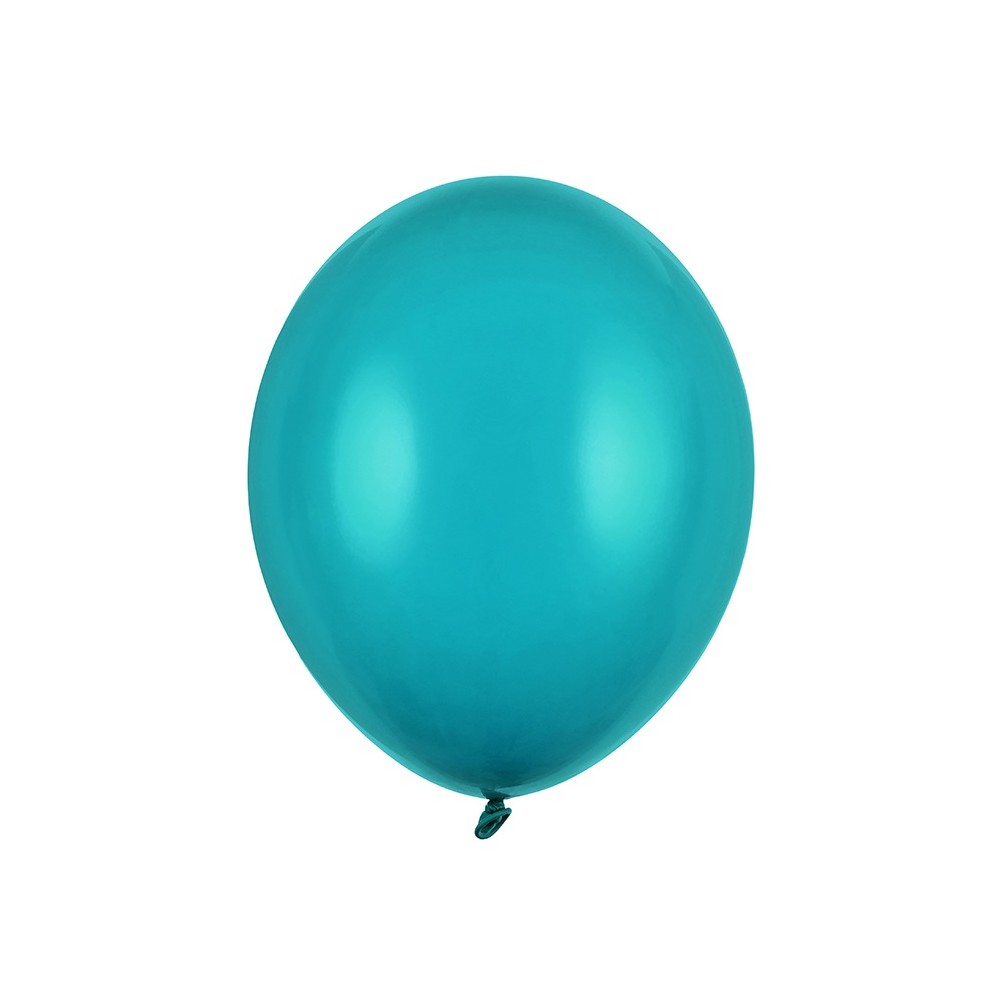 10 ballons bleu lagon - 27 cm