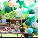 10 ballons vert forêt -  27 cm